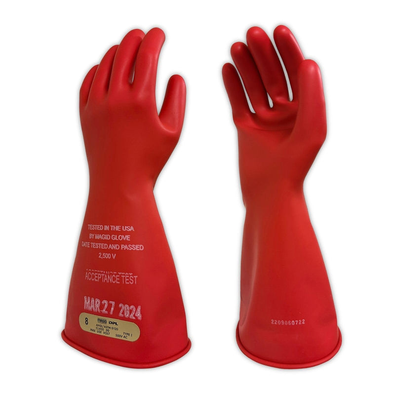 Magid Class 00 Electrical Glove 1 Pair Size 10 | Cuff Length - 11" Red