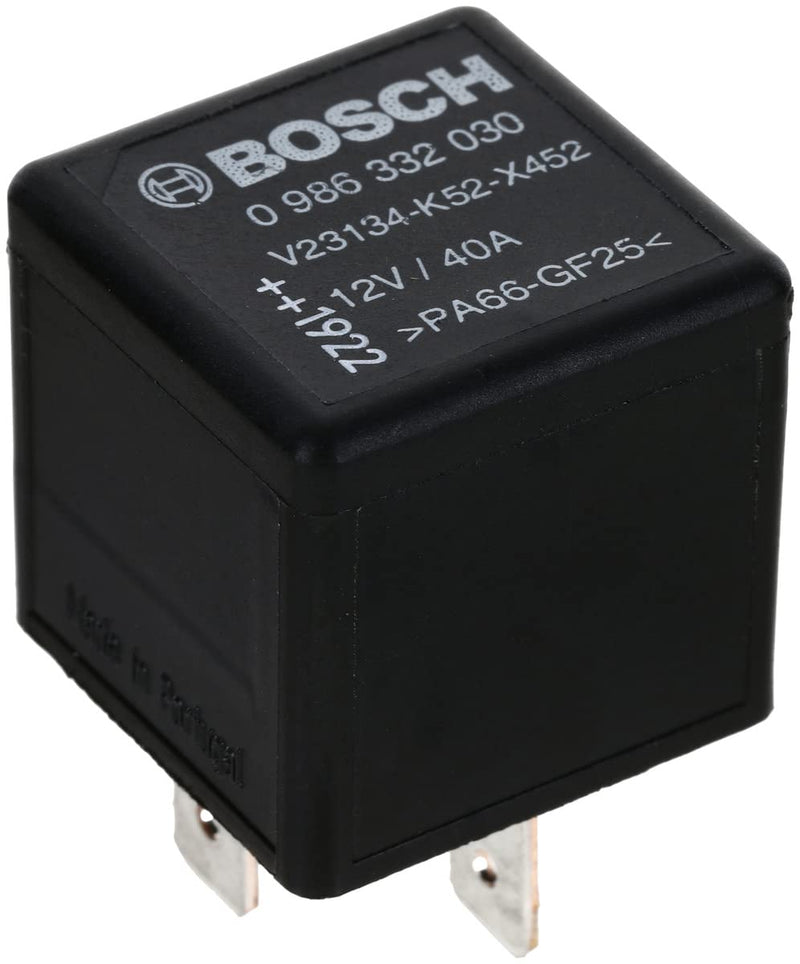 BOSCH 0986332030 Normal Open Mini Relay - 4 Pins, 12V, 40A - Single