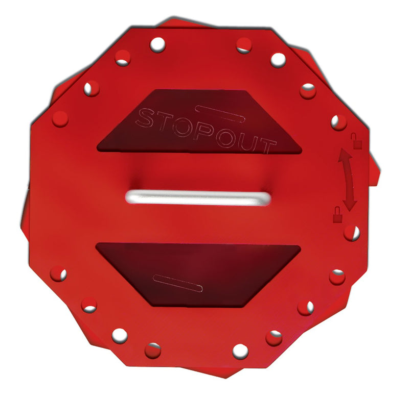Accuform KCC620 STOPOUT Look 'n Stop Compact Group Lock Box, 7-3/4" Length x 7-3/4" Width x 4" Depth, Plastic, Red