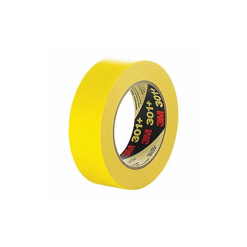 3M 301+ High Performance Masking Tape, Yellow, 48 mm x 55 m – High Performance Holding and Masking Tape for Automotive, Specialty Vehicle and Industrial Markets, 1 Pack 60.14 Yards 1.88 inches