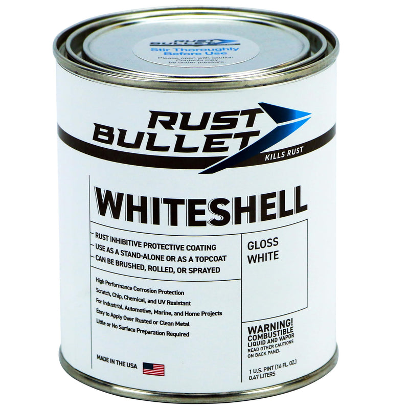 WhiteShell - Stop Rust, Corrosion Preventive Coating - Gloss White, 1Pt 16 Fl Oz (Pack of 1)