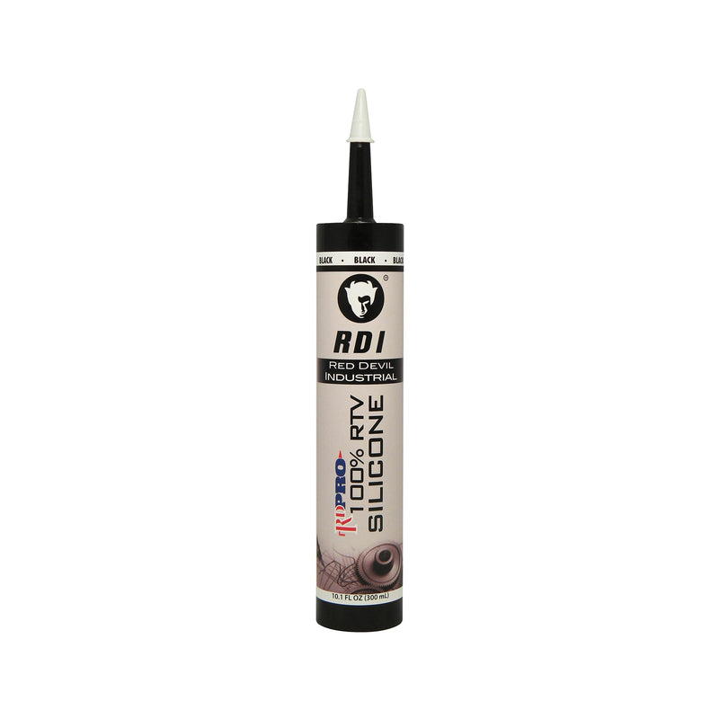 Red Devil 08166I RD PRO Industrial Grade RTV 100% Silicone Weather-Resistant Sealant, 10.1 oz. Tube, Black, 1-Pack 1 Pack