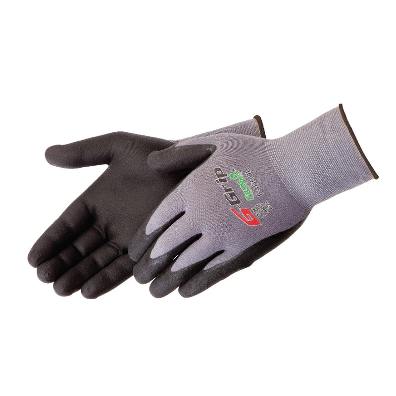 Liberty F4600 G-Grip Micro-Foam Nitrile Palm Coated Seamless Gloves with 15-Gauge Nylon Shell | Ideal for Automotive, Manufacturing, General Purpose | Gray/Black, Medium (Pack of 12) Medium (Pack of 12) 12.0