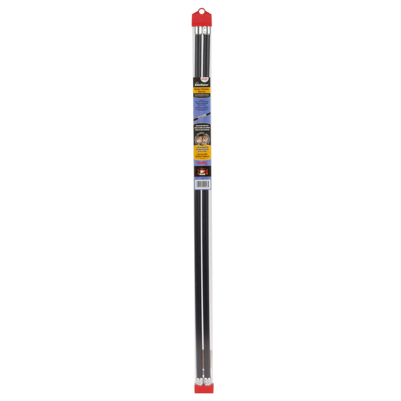 Gardus SootEater Rotary Chimney Rod Set - 6' Rotary Black Chimney Cleaner Extension Rods Kit w/a Quick-Connect System, for Long Chimney Pole, CRD307.