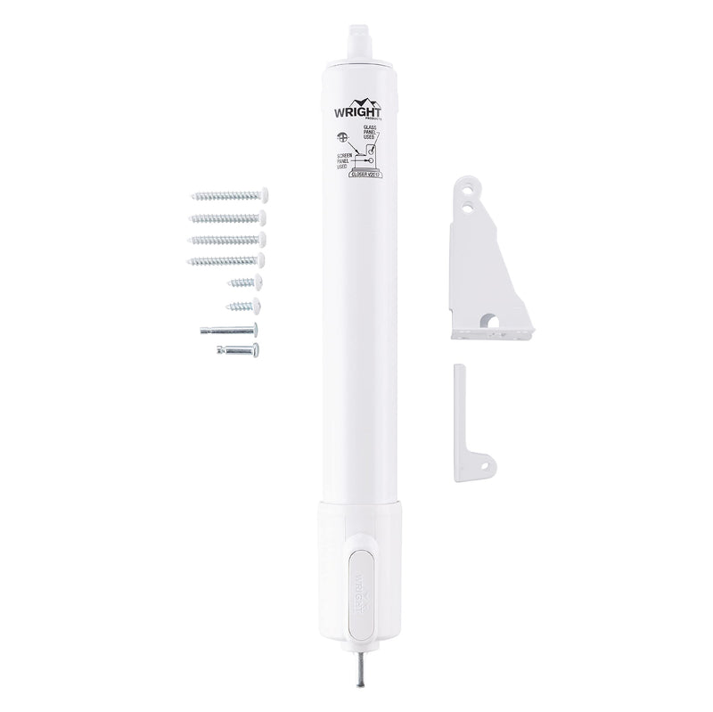 Wright Products V2012WH Heavy Duty Screen and Storm Door Tap-N-Go Pneumatic Closer, White Pack