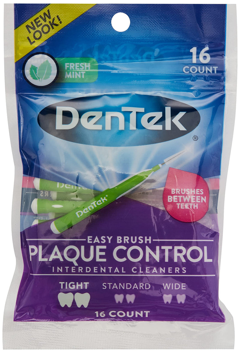 DenTek Easy Brush Cleaners Extra Tight Spaces 16 Count 16 Count (Pack of 1)