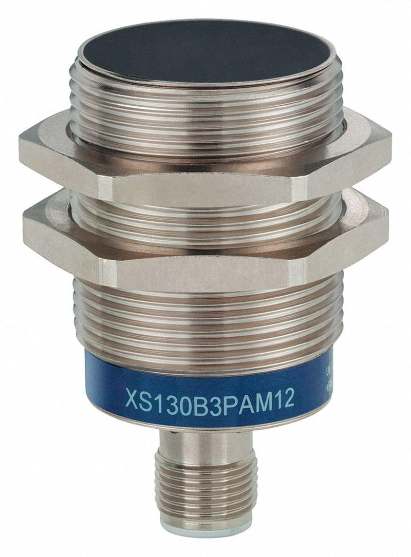 Telemecanique Sensors XS630B1NAM12 Universal Series Inductive Proximity Sensor, Multi-Function, Metal 30-mm Barrel, 2-Wire AC/DC Wiring, PNP Input, NO Output, M12 Micro-Connector