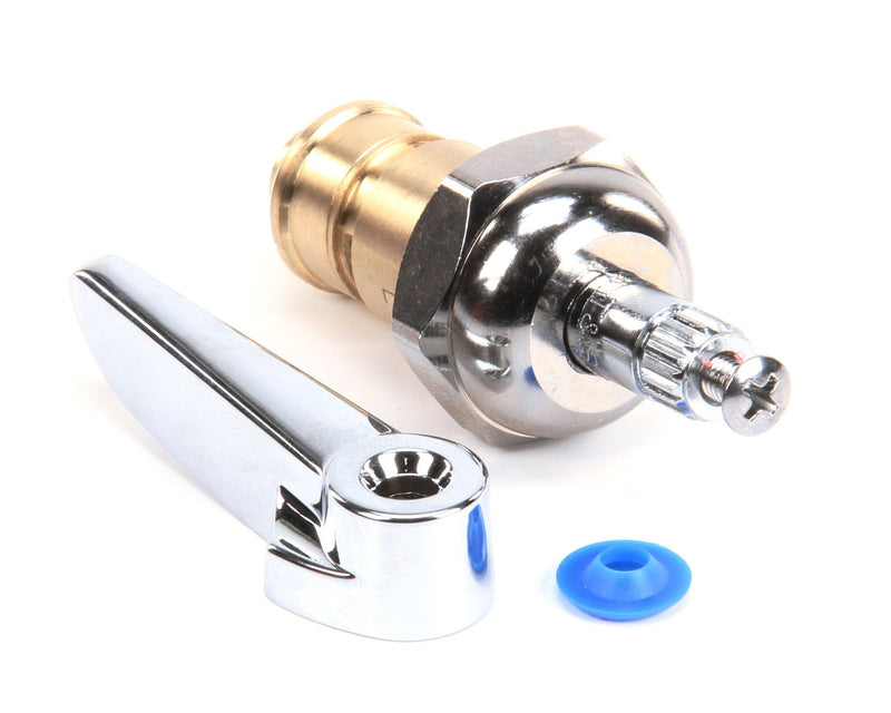 T&S Brass 012447-25 Ceramic Cartridge with Check Valve and Lever Handle, Cold, Left Hand Small Chrome
