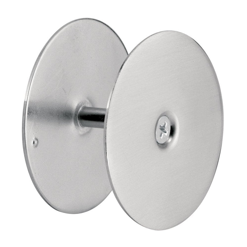 Prime-Line U 10446 Steel Door Hole Cover Plate, Satin Nickel (Single Pack) 1 Count (Pack of 1)