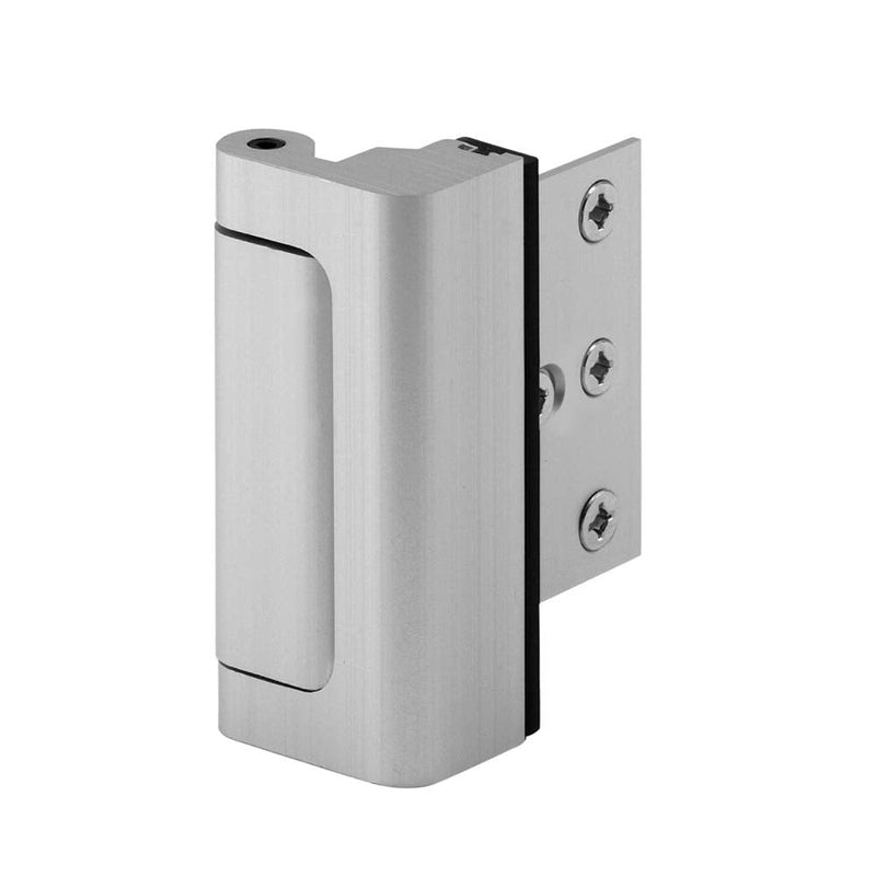 Prime-Line U 10827 Door Reinforcement Lock – Add Extra, High Security to your Home and Prevent Unauthorized Entry – 3 In. Stop, Aluminum Construction, Satin Nickel (Single Pack) 1