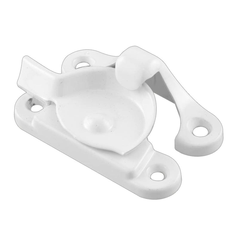 Prime-Line F 2620 Diecast Cam Action Window Sash Lock with Alignment Lugs, Mounting Holes 1-3/4 In. on Center, White (Single Pack)
