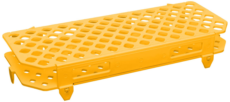 Globe Scientific 456306 Polypropylene Microcentrifuge Tube Rack, Yellow, 100-Place