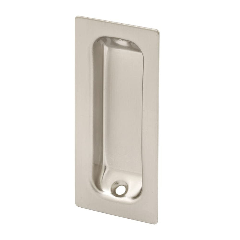 Prime-Line N 7342 Brass Closet Door Pull, 3-1/4 Inches H x 1-3/8 Inches W, Satin Nickel (2 Pack)