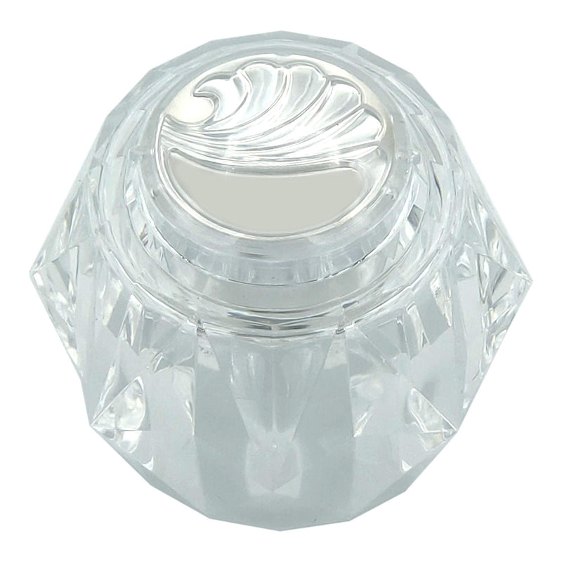 Tub and Shower Offset Handle Single Control Knob for Delta Replacement Trim Kit with Screw and Button, Clear Acrylic Finish