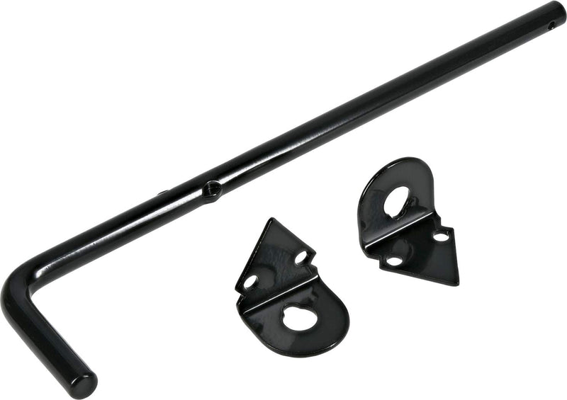 851369 1/2 x 12-Inch Cane Bolt Non Adjustable Throw, Black Finish 1 Count (Pack of 1)