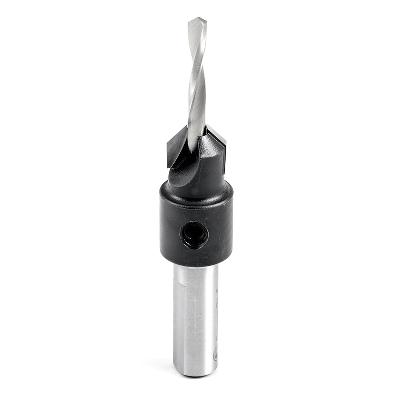 Amana Tool Carbide Tipped Countersink Drill Bit, Compatible with Boring Machines, 55640, 1/2 D x 45 Degree x 60mm Long x 10mm Shank