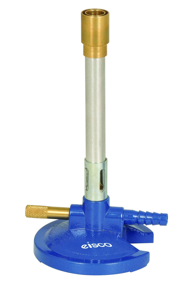 EISCO Premium Bunsen Burner, Natural Gas - Flame Stabilizer, Needle Valve Flow Control Suitable for use with- Eisco Labs