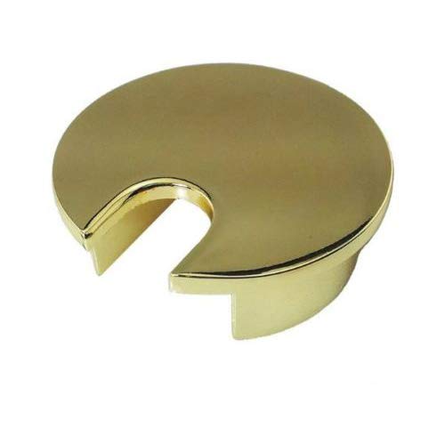 Electriduct 1.57" Metal Desk Grommet 40mm Cable Hole Cover Wire Cord Organizer | Brushed Brass 1.57 Inch (Small Opening)