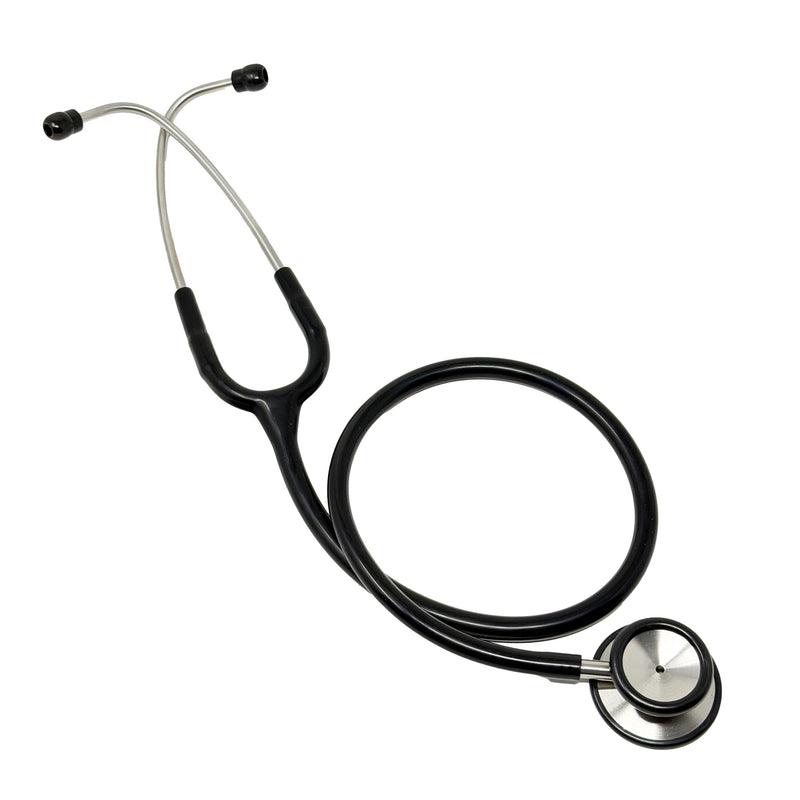 EMI Premium Professional Series Clinical Dual Head Stethoscope - Black ESC-104 - Features a Dual Head Stethoscope With Both Diaphragm and Bell
