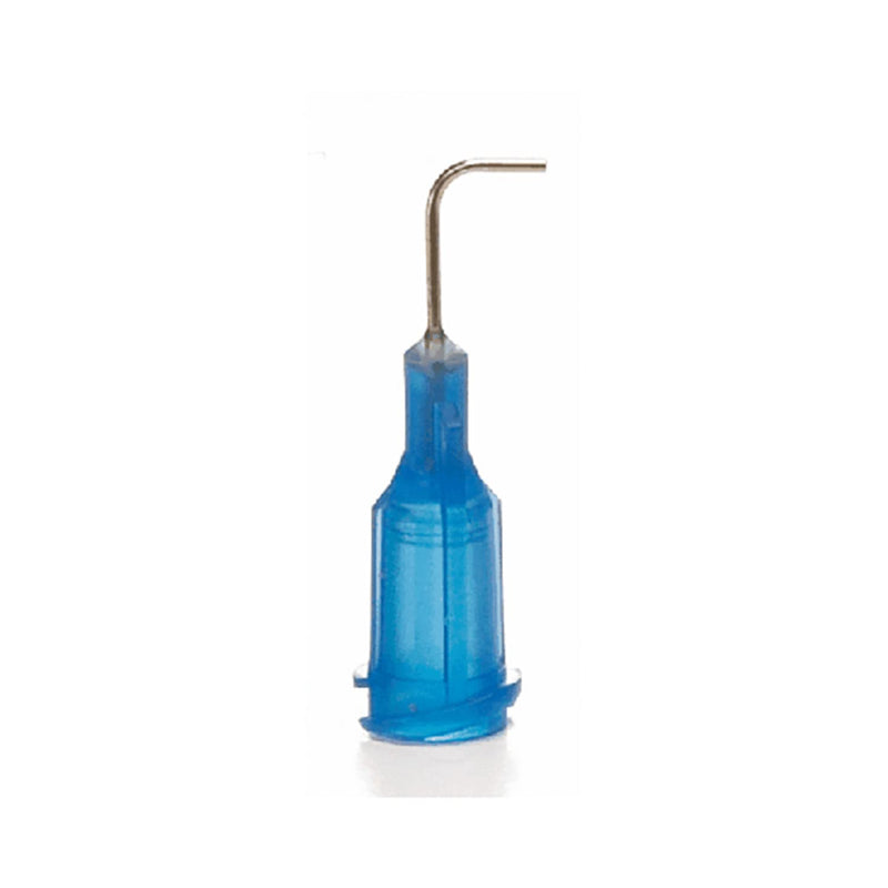 Metcal 922050-90BTE Series TE Stainless Steel Precision Bent Needle for Fluid Dispensing, 90° Angle, Blue, 22 Gauge, 0.5" Tip Size (Pack of 50)