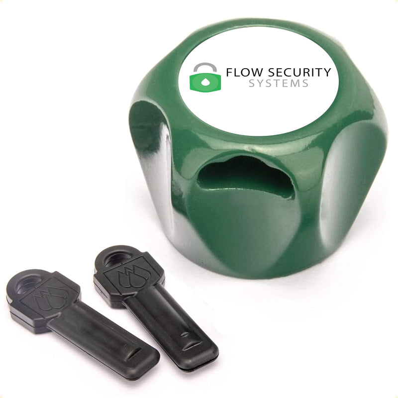 The Flow Security Systems Faucet Lock II | Magnetic Key | Prevents Water Theft, Secures Outdoor Taps, Promotes Water Conservation | Fits Most Outdoor Hose Bibbs | FSS 500 | Keyed The Same | 1 Pack