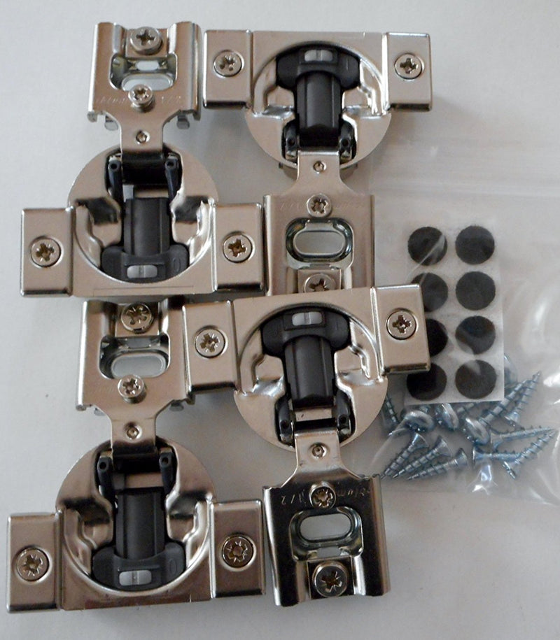 Combo: 4 pcs (2 Pairs) Soft Close Blum Blumotion Press in Hydraulic Compact Hinge Blumotion 105deg 1/2