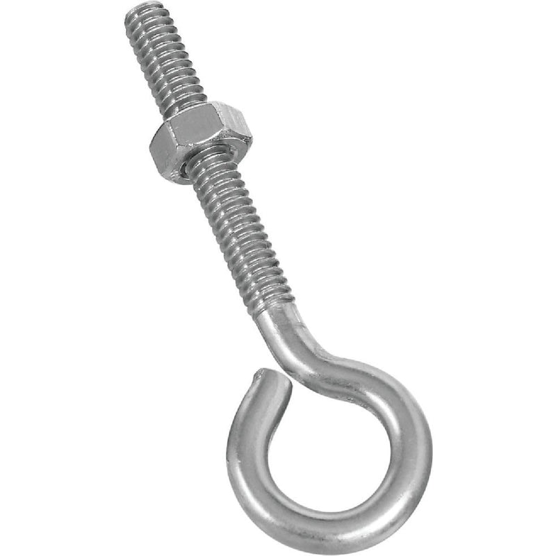 National Hardware 1/4 In. x 3 In. Stainless Steel Eye Bolt Pack of 10