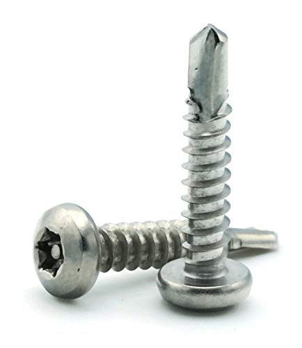 Torx w/Pin Tamper Proof Security Pan Self Driller TEK-3 Screw 410 Stainless Steel - #10 x 2 (T-25) Qty-25