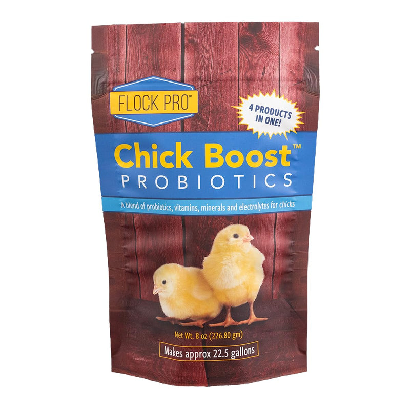 Equerry's Flock PRO Chick Boost Probiotic - Probiotics, Vitamins, Minerals and Electrolytes for Chickens | Chicken Vitamins and Supplements for All Poultry - 8oz - PawsPlanet Australia