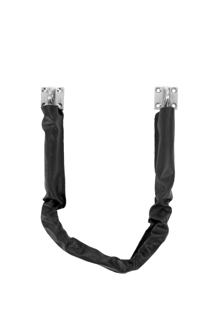 Don-Jo HDCC-2012 Steel Heavy Duty Crash Chain with Gray Vinyl Cover, Satin Chrome Plated, 20-1/2" Length
