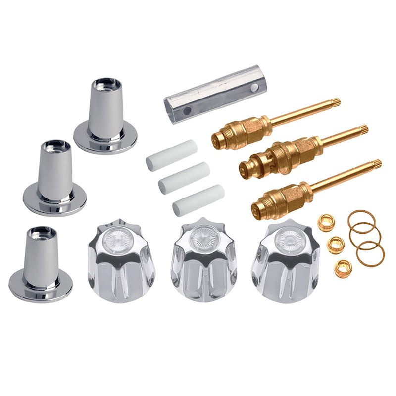 Danco 3-Handle Trim Kit for Gerber, Knob Handle, Chrome (39615)