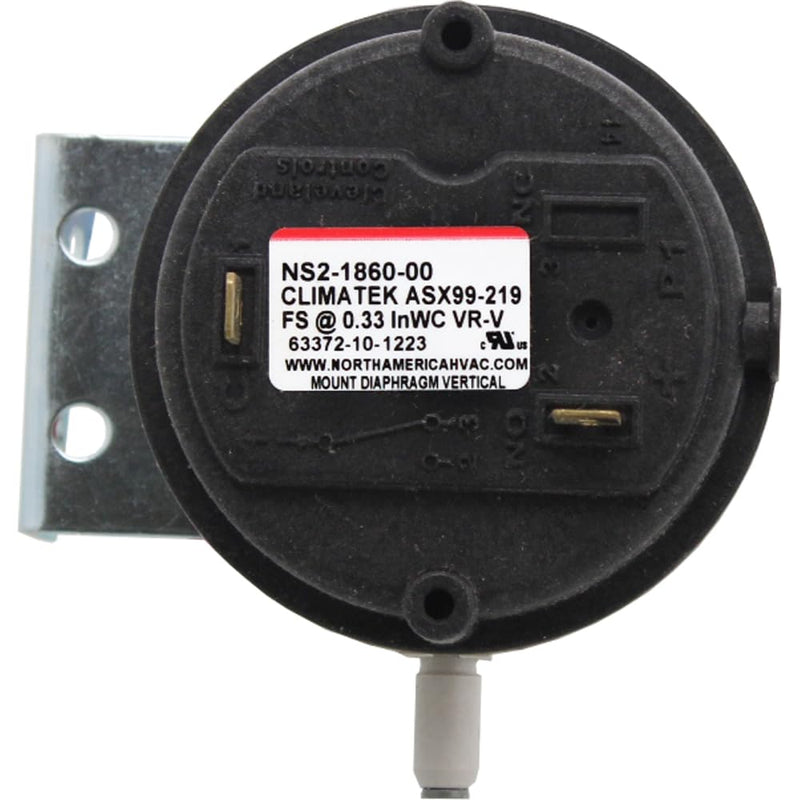 11112501 - ClimaTek Furnace Replacement Air Pressure Switch Fits Goodman Amana