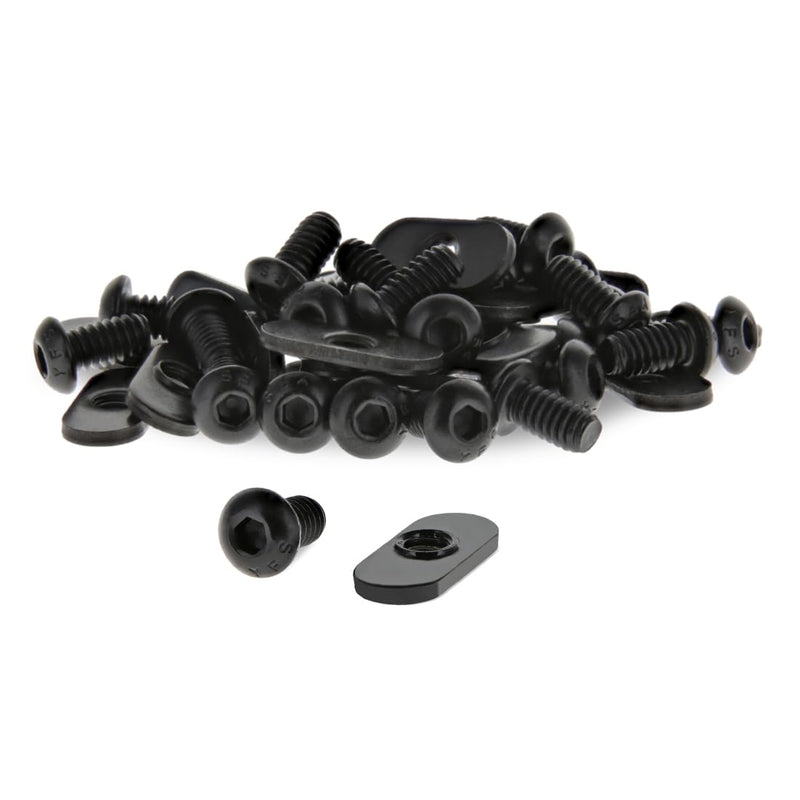 8020, 3393, 10 Series Bolt Combo, 1/4-20 x 0.5 Inch Button Head Socket Cap Screw with Slide in Economy T-Nut Steel Hardware 80/20 Nuts and Bolts Set (100 Pack) 100