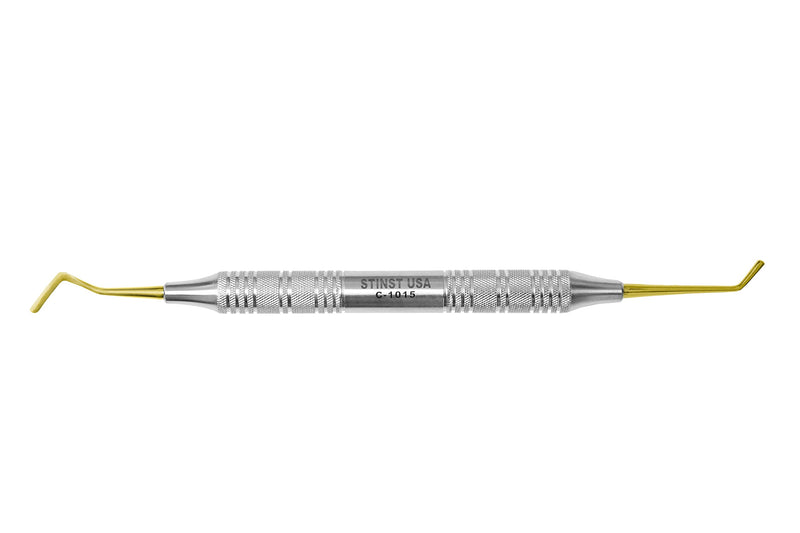 Dental Composite Filling Instrument # 12 Golden Plasma Coated Condenser and Paddle Double Ended Handle 9