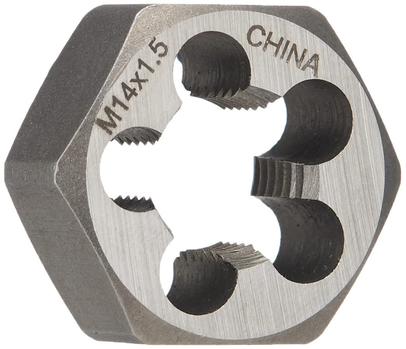Drill America - DWTMHX14X1.5 m14 X 1.5 Carbon Steel Hex Rethreading Die, DWT Series Standard Hex Die
