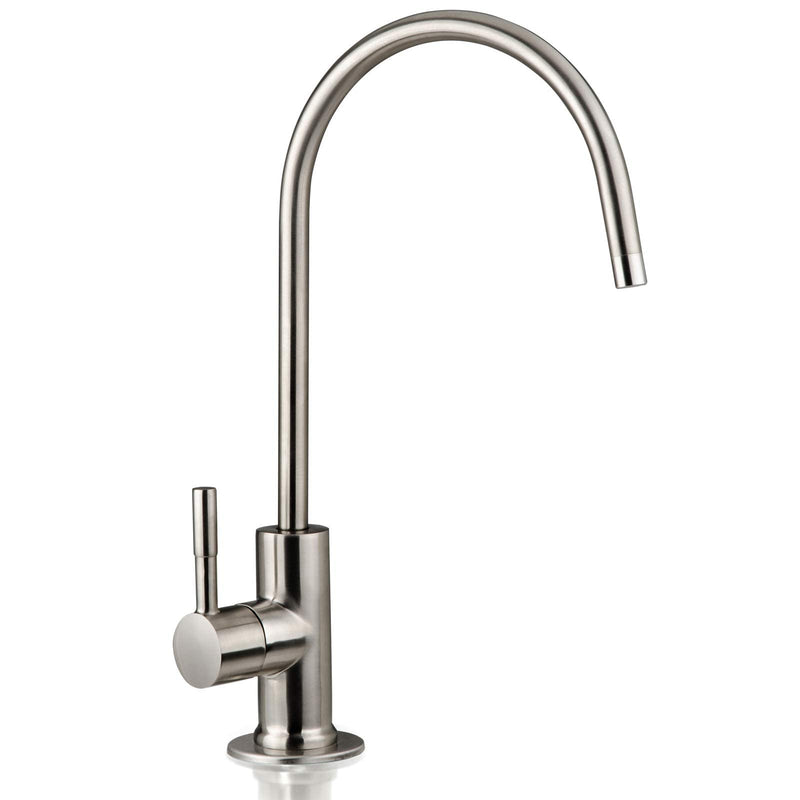 iSpring GA1-BN Drinking Water RO Faucet for Kitchen Sink, Heavy-Duty Lead-Free Reverse Osmosis Faucet for RO Water Filtration System, Non-Air Gap 100% Stainless Steel RO Faucet, Brushed Nickel Finish - NewNest Australia