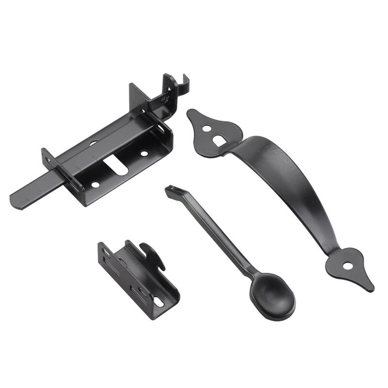 Richelieu Hardware 307FBR 7 1/16-inch (180 mm) Automatic Decorative Thumb Latch, Black