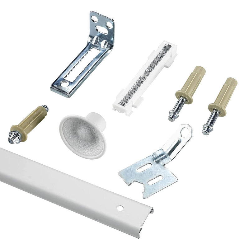 Richelieu Hardware 14012WBC Onward Bi-Fold Door Hardware Kit 24 in (610 mm), Track White Zinc Beige Finish 24-in