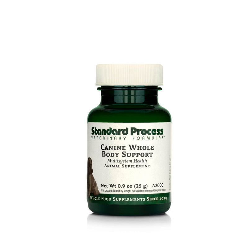 Standard Process Canine Whole Body Support - Multisystem Support Supplement for Canines - Nutritional Powder Supplement for Daily Health Maintenance - Multisystem Supplement Formula - 25 g 25 Grams (Pack of 1) - PawsPlanet Australia