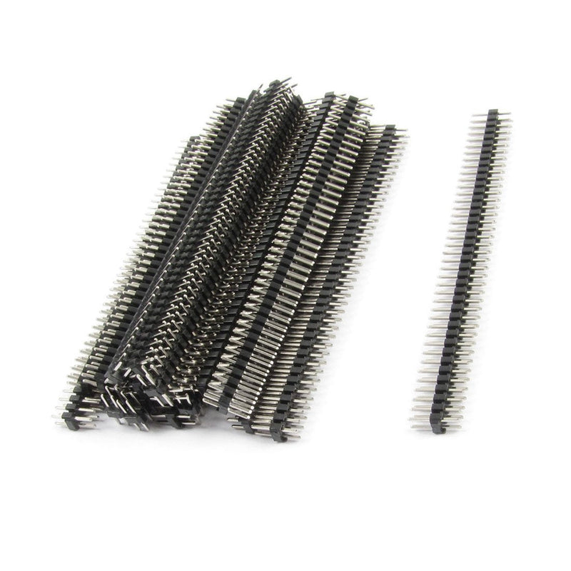 uxcell A13081500ux0125 2.54 mm Pitch 80 Pins Double Row Male Pin Header 20 Pcs (Pack of 20)