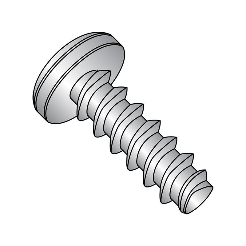 Small Parts 0404LPP410 410 Stainless Steel Thread Rolling Screw for Plastic, Passivated Finish, Pan Head, Phillips Drive, #4-20 Thread Size, 1/4" Length (Pack of 50)