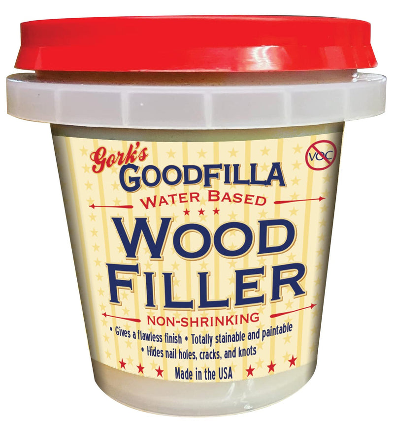 Water-Based Wood & Grain Filler - White Oak - 8 oz By Goodfilla | Replace Every Filler & Putty | Repairs, Finishes & Patches | Paintable, Stainable, Sandable & Quick Drying