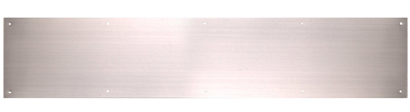 Hardware Essentials 852742 Aluminum Non-Magnetic, Screw-in, Door Kick Plate 6" x 30" Satin Nickel Finish  6 Inch x 30 Inch Nickel Aluminum