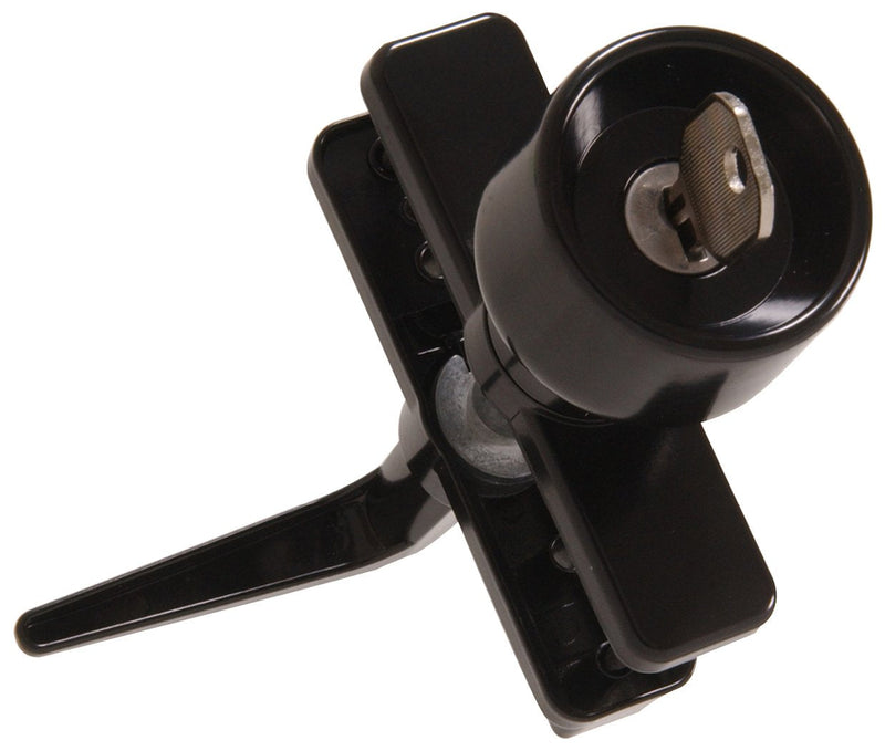 The Hillman Group 853132 Keyed Knob Latch- Black 1-Pack
