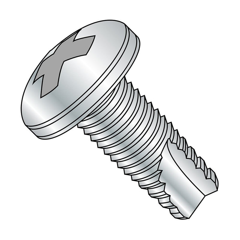 Small Parts 12163PP Steel Thread Cutting Screw, Zinc Plated Finish, Pan Head, Phillips Drive, Type 23, #12-24 Thread Size, 1" Length (Pack of 50) - NewNest Australia