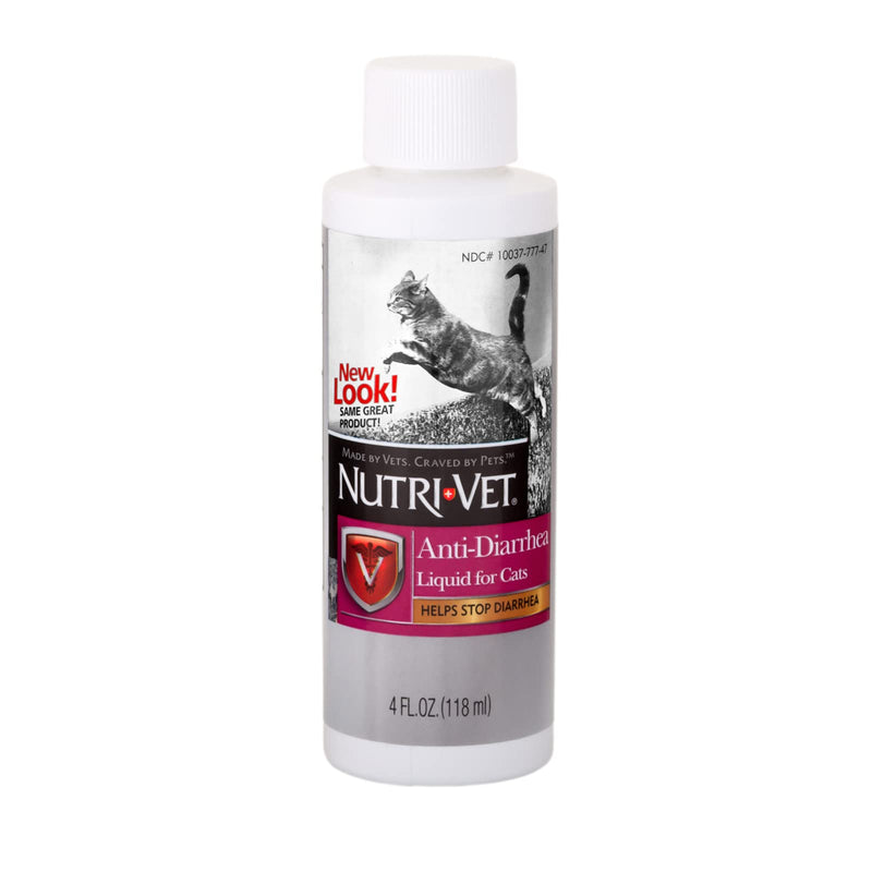Nutri-Vet Anti-Diarrhea Liquid for Cats | Detoxifying Agent Works Against Bacterial Toxins | Helps Sooth Upset Stomach and Stop Diarrhea | 4oz 4 FZ - PawsPlanet Australia