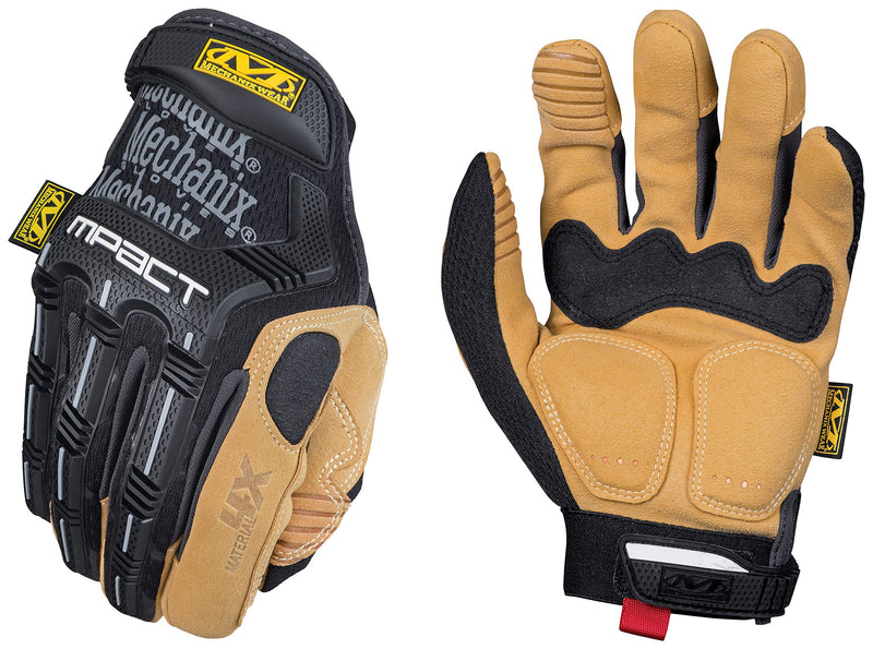 Mechanix Wear Material4x M-Pact Gloves - Abrasion-Resistant Gloves for Hand Safety - Machine Washable - Breathable - Secure Fit - Tear-Resistant - Durable - Brown/Black - Medium