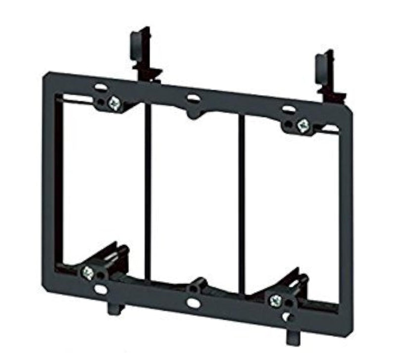 iMBAPrice 3 Gang LV3 Low Voltage Wallplate Mounting Bracket - Black