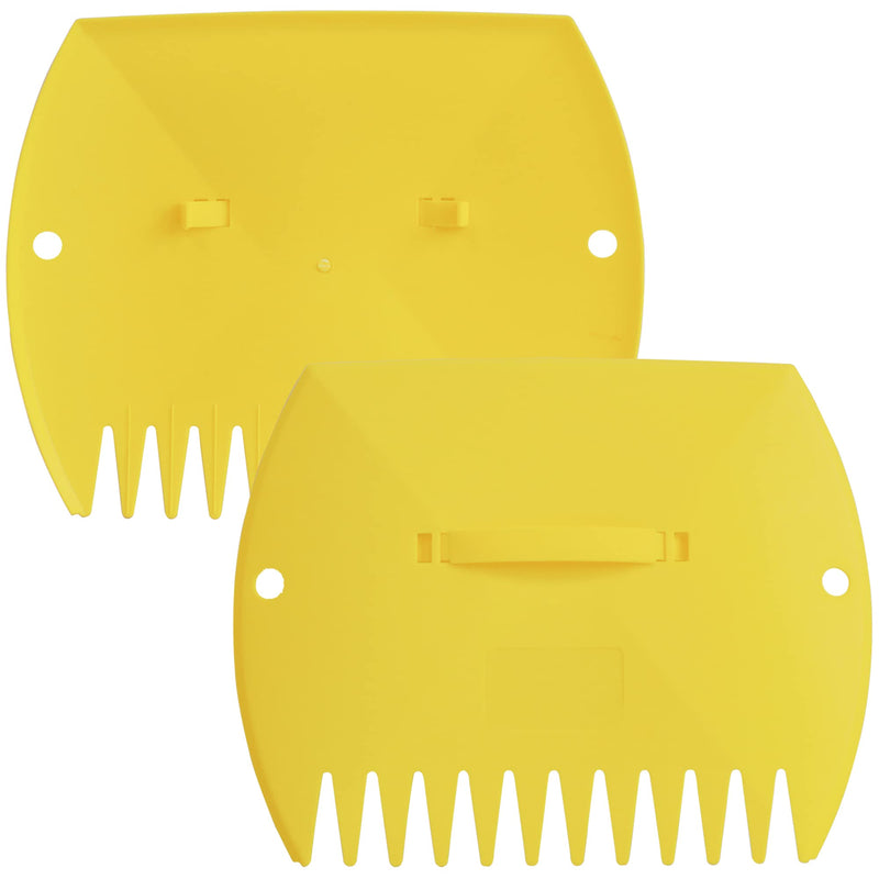 Leaf Scoops Hand Rakes, Large Leaf Grabbers for Yard Work and Garden Use, Clear and Collect Garden Rake, Leaf Scooper and Claws for Leaves, Lawn Debris, and Trash Cleanup, Yellow light yellow
