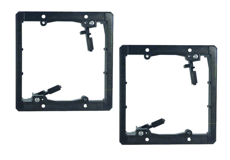 iMBAPrice Dual Gang (2-Gang) Low Voltage Mounting Bracket - Black (Pack of 2) 2 Gang